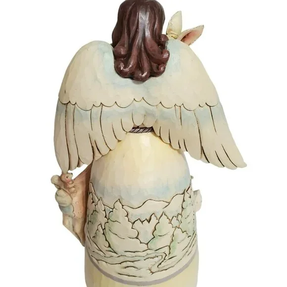 Jim Shore Christmas Angel Peace to All Woodland Animals Deer Fox Racoon Bunny - Picture 12 of 16